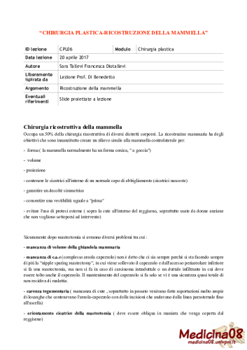 CPL06 20-04-2017 Ricostruzione della mammella